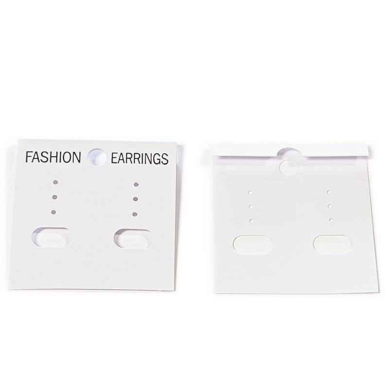 PG-016 100 pcs White Plastic Hanging Earring Jewelry Cards – DisplayImporter